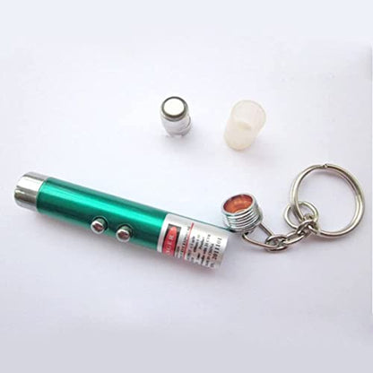 6 PCS Cat Toys Laser Pointer Mini Keychain Laser Pointer LED Flashlight Dog Laser Toy Pet Remote Control Laser (6 Pcs Pack A)