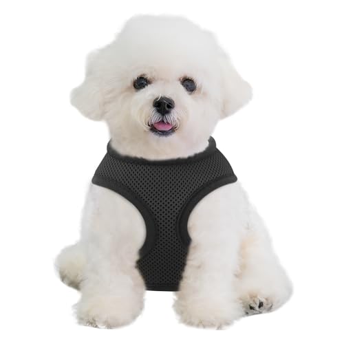 MoNiBloom Dog Harness for Small Sized Dog, Soft Puppy Padded Vest for Walking, Running, Training - Black, XS - color: Black, size: XS
