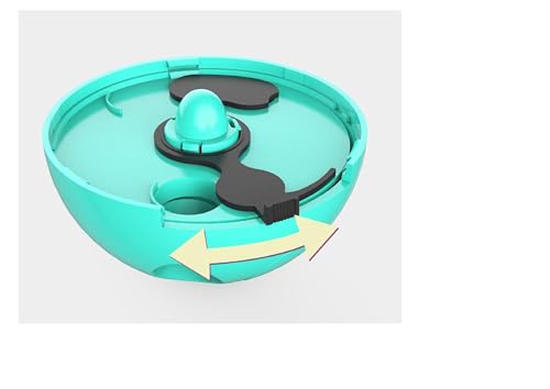 Interactive Cat Toy Treat Dispenser - Wobble Teaser Ball with Food Feeder and Swivel Wand for Cats & Kittens