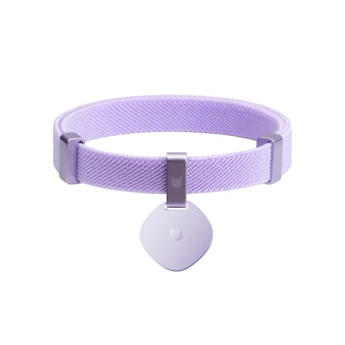 Safety Cat Collar and ID Tag Set - Elastic Quick Release, Non Breakaway Cat Collar Personalized Anodized Aluminum Engraved Pet Name Tag, Lightweight for Kitten and Small Large Cats - color: Monet Purple-S, size: Star