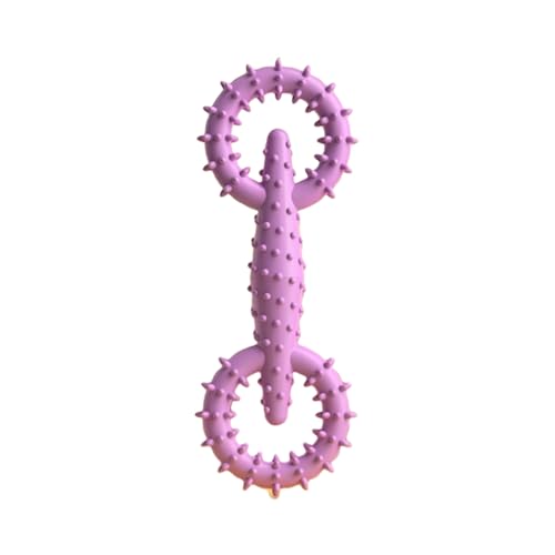 Rubber Dog Chew Toy for Aggressive Chewers, Promotes Teeth Health, Interactive Pet Teeth Cleaning Toy, Pet Enrichment - color: berry