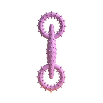 Rubber Dog Chew Toy for Aggressive Chewers, Promotes Teeth Health, Interactive Pet Teeth Cleaning Toy, Pet Enrichment - color: berry