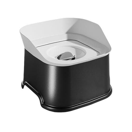 Dogs Water Dispenser Spill Bowl Spill Design for Large Dog Slip Resistant - color: Black, size: 2000ml