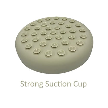Slow Feeder Bowls for Dogs and Cats, 7.9inch Slow Down Bowl with Suction Cups, Puzzle Pet Bowls Non-Slip Design Dishwasher Microwave Safe (Beige) - color: Beige