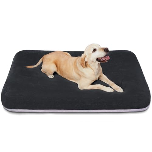 Super Soft Large Dog Bed, 39 Inches Orthopedic Foam Pet Beds with Anti Slip Bottom, Dog Sleeping Mattress with Removable and Washable Cover, Dark Grey L,39'' X 33.5'' X 3.7'' - color: Dark Grey, size: 39.0"L x 33.5"W x 4.0"Th