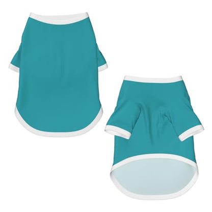 SWEET TANG Dog Lightweight T-Shirt Cyan, Cool Breathable Stretchy Small Dog Shirts, Soft Pet Shirts for Puppy Kitty Cats, Small - color: Pattern (111), size: Small
