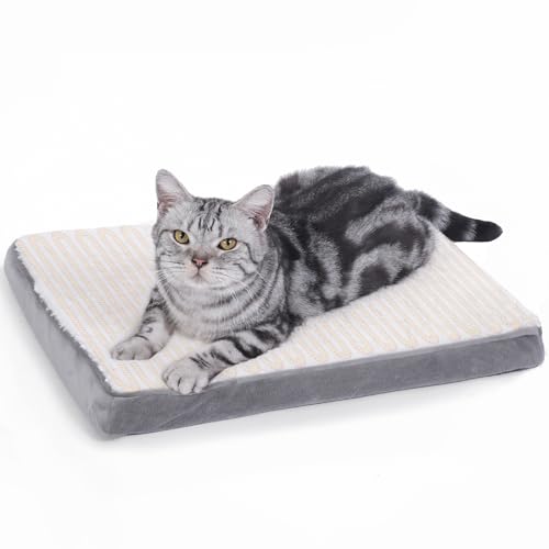 Self Warming Cat Bed Self Heating Cats Puppies Mat Pet Pad for Indoor Outdoor Pets with Non-Slip Bottom Washable (19.5 x 16 Inch) - size: 19.5 x 16 Inch