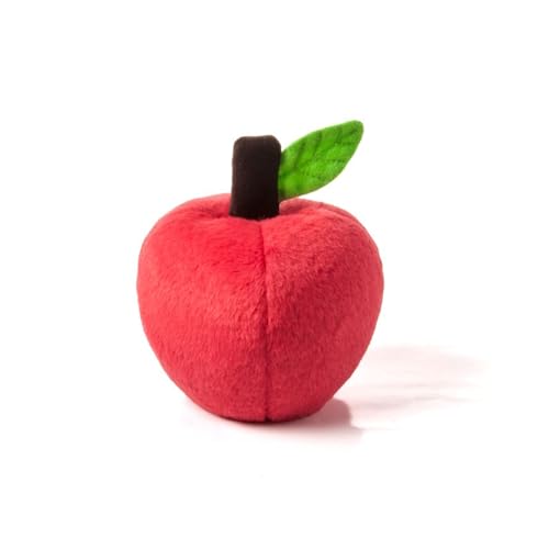 P.L.A.Y. Cute Plush Dog Toys - Fruit & Vegetable Themed Durable Squeaker Chew Toy, Great for Puppies & Small, Medium, Large Dogs - Machine Washable, Recycled Materials (Garden Fresh Apple, Medium) - color: Apple, size: Medium