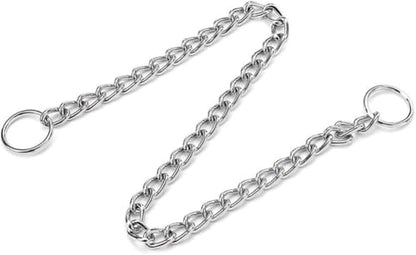 Dog Chain Collars, Metal Choke Link Dog Collar Choker Training Heavy Duty Slip Martingale Puppy Collars for XS Small Medium Large Big XL Breed Dogs (Silver, XL(Neck Max 22inch) D4.0mm) - color: Silver, size: XL(Neck Max 22inch)D4.0mm