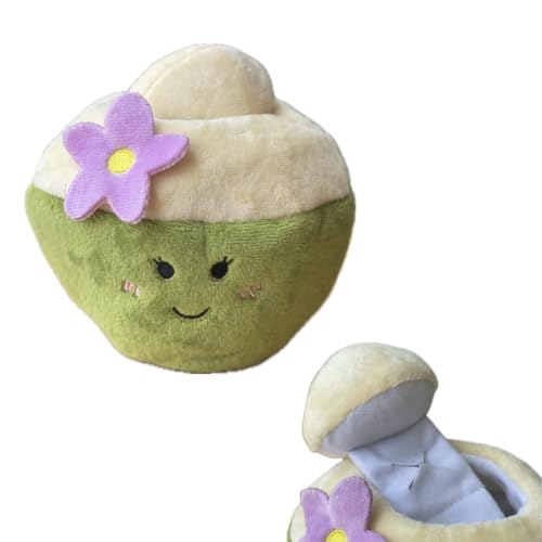 Plush Toys Coconut Hide and Seek Snuffle Toys for Dog and Cat Treat Puzzle Crinkle Toys