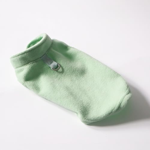 JACKO & CO - Fleece Vest Dog Sweater with Leash Ring - Soft, Warm & Lightweight Pullover Coat for Small & Medium Dogs, Puppies & Cats - Cozy Fall/Winter/Spring Pet Jacket (Mint Green, Small 4-6lbs) - color: Mint Green, size: S (4-6lbs)