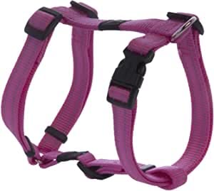 Reflective Adjustable Dog H Harness for Small to Medium Dogs; matching collar and leash available, Pink - color: Pink