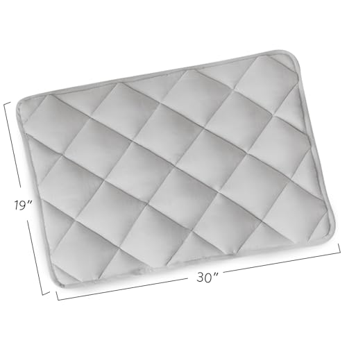 Magik & Kover Dog Crate Pad 2 Pack (30" x 19"), Soft Dog Crate Mat with Anti-Slip Bottom, Machine Washable Kennel Pad, Fits 30 Inch, Grey - size: 30 x 19 Inch