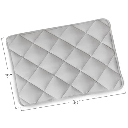 Magik & Kover Dog Crate Pad 2 Pack (30" x 19"), Soft Dog Crate Mat with Anti-Slip Bottom, Machine Washable Kennel Pad, Fits 30 Inch, Grey - size: 30 x 19 Inch