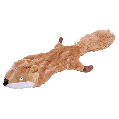 Jeffers Pet Thinnies Unstuffed Plush Dog Toy with Rope & Squeaker – 21" Fox, Flat Stuffing Free Chew Toy for Dogs & Puppies – Soft, Durable, Interactive Play, Fetch, Tug, Training, Teething - color: Fox