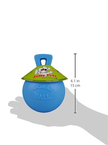 Jolly Pets Tug-n-Toss Heavy Duty Dog Toy Ball with Handle, 4.5 Inches/Small, Blueberry, JP445BLUEBERRY - color: Blueberry, size: Small (4.5 in)