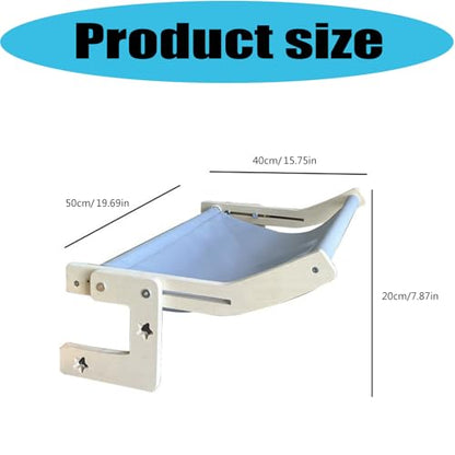 ordinarYone Sturdy Wooden Pet Window Perch With Removable Cushion Adjustable For Different Openings And Beds