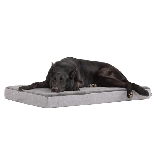 Barkbox Orthopedic Dog Bed with Memory Foam, Premium Comfort for Dogs and Puppies, Dog Bed for Joint Relief and Restful Sleep, Durable and Easy to Clean - Grey, XL - color: Grey, size: X-Large