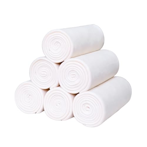 ZYFZCYBL Fleece Throw Blankets Lightweight Warm Soft Cozy Pet-Friendly Bulk Fleece Throw Blanket Solid for Home Bed, Sofa，Office,Gifts, Couch (Pack of 6-50 x 60 inch，White) - color: White