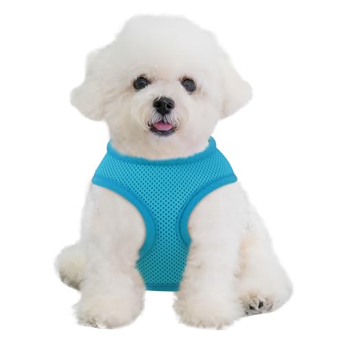 MoNiBloom Dog Harness for Small Sized Dog, Soft Puppy Padded Vest for Walking, Running, Training - Sky Blue, XS - color: Sky Blue, size: XS
