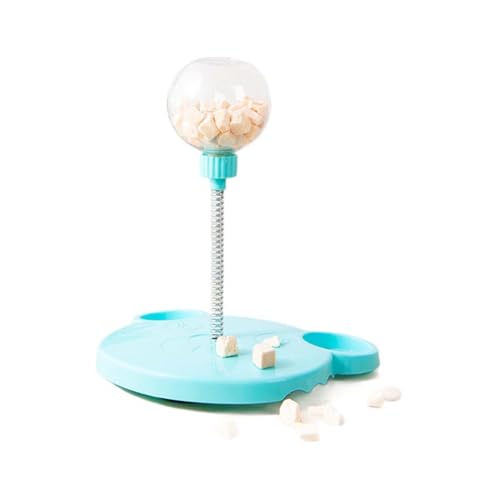 Interactive Treat Leaking Toy, Pet Toy Treat Dispenser, Interactive Puzzle Toy for Cats & Dogs, Slow Feeder, Food Dispensing Toy for Pet Entertainment & Mental Stimulation (Blue) - color: Blue
