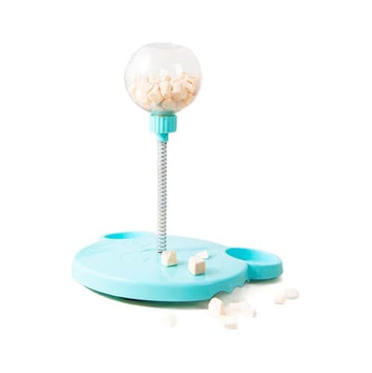 Interactive Treat Leaking Toy, Pet Toy Treat Dispenser, Interactive Puzzle Toy for Cats & Dogs, Slow Feeder, Food Dispensing Toy for Pet Entertainment & Mental Stimulation (Blue) - color: Blue