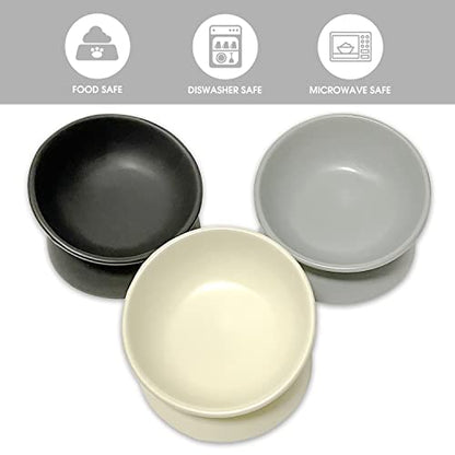 Ceramic Raised Cat Bowl, Cat Food Bowls Elevated Tilted, Ceramic Pet Bowl Whisker Friendly, Anti Vomit & Reduce Neck Burden for Food and Water (Gray) - color: Gray