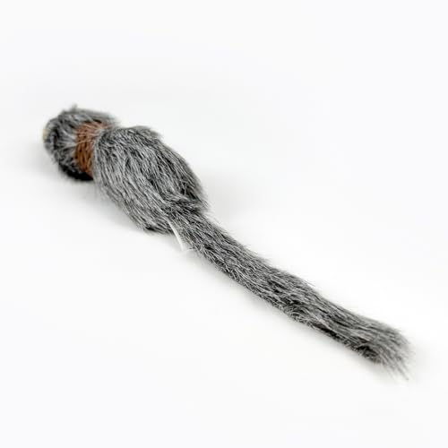 TTcat 2Pcs Cat Mice Toys,Faux Fur Cat Kicker Toys Large Mice with Long Tail Without Catnip, Interactive Catch Play Mouse Toy for Indoor Cats and Kittens.