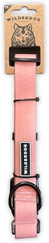 Wilderdog Waterproof Dog Collar - Repels Water & Dirt - Medium 13"-18" - Guava - color: Guava, size: Medium