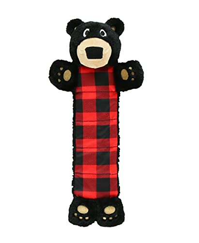 Lazy One Bear Squeaky Dog Toy, Soft Crinkle Toy for Dogs, Durable Fabric for Small, Medium, and Large Breeds - color: Bear Dog Toy