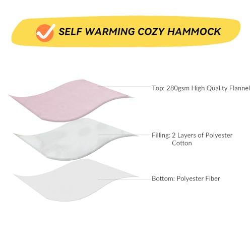 Cat and Dog Hammock Bed for Small Dogs, Brethable Wooden Cat Pet Rabbit Elevated Bed Cots Furniture for All Seasons Fleece Purple - color: Fleece Purple