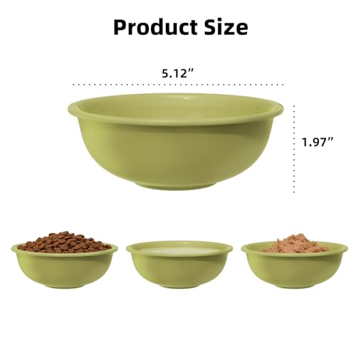 MS!MAKE SURE Spring Roll Single Cat Bowls Green - color: SRSB-Green