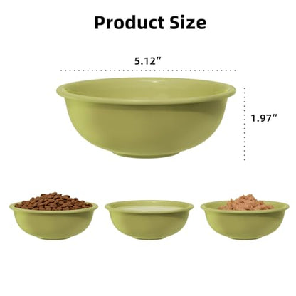 MS!MAKE SURE Spring Roll Single Cat Bowls Green - color: SRSB-Green