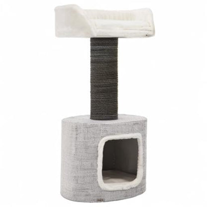 Trixie Fonda Cat Scratching Post 39 Inch - Cat Scratcher with Soft Fabric Covering Base and Durable Sisal Rope - for Large Cats with Condo Base and Platform - in Gray - color: Fonda XXL