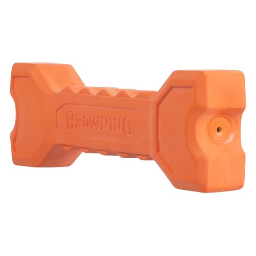 Browning Pet Training Tools, Durable Dog Toys for Tug and Fetch, Bone Squaker (Orange), One Size - color: Bone Squaker (Orange)