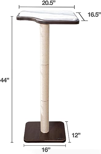 PetFusion Ultimate Cat Window Climbing Perch 45” Tall (Tree Sisal Scratching Posts, Modern Design Simply Suctions to Window. (EASY TO ASSEMBLE)