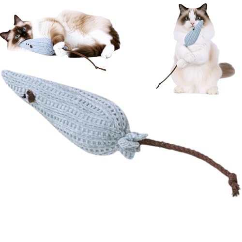 Cat Toy Kicker Pillows, Plush Catnip Cat Mouse Toy Interactive Cat Toy for Kitten Felines Chew Enrichment, Soft Mouse 4.72” Size for Bored Indoor Adult Cat Cuddle Teething Scratch Self Play - color: Mouse-Shaped Catnip Toy