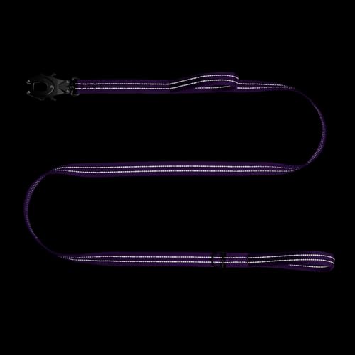 ICEFANG Relfective Dog Leash for Medium Large Dogs,K9 Training Walking Lead with Double Handle,Heavy Duty Auto-Lock Metal Clasp (6ft, Purple) - color: Purple, size: 6 ft (No bungee)