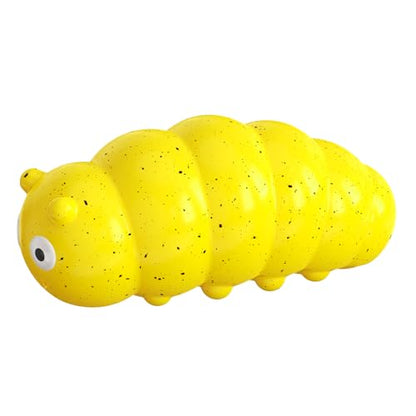 Dog Chew Toys, Squeaky Interactive, for Aggressive Chewers, TPR Rubber, Tough and Durable (Yellow) - color: Yellow