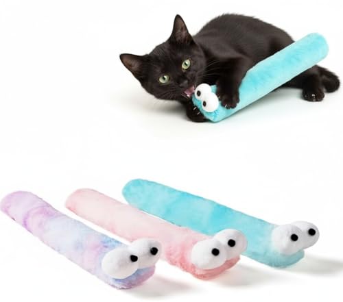 2BB Cat Kicker Toys 3 Pack, 13 Inch Quiet Catnip Toy Pillows for Indoor Cats, Soft Plush Refillable Kick Sticks for Kittens, Interactive Play & Exercise