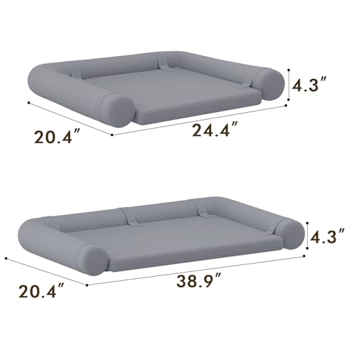 Orthopedic Dog Bed for Medium Dogs,Pet Bed with Removable Bolsters, Dog Couch with Removable Washable Cover,Grey(Bolster M) - size: Bolster M