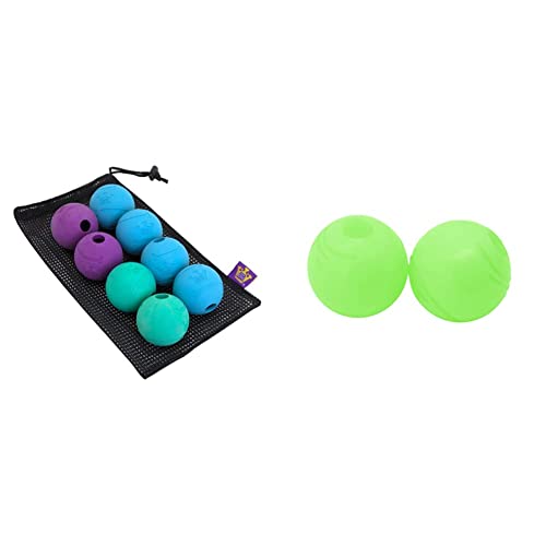 Chew King Dog Fetch Balls and Glowing Balls for Medium Breeds