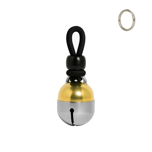 Noble Bells - Handmade in USA, Extra Loud Collar Bell for Cats and Dogs, Premium Brass and Nickel Silver - size: Medium