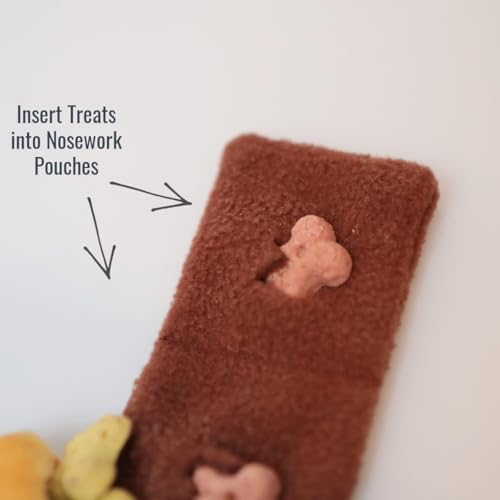 Pet London Nosework Cookie Dog Toy-Hide & Seek for treats, snuffle and encourage foraging for dogs, plush soft toy with crinkle sound