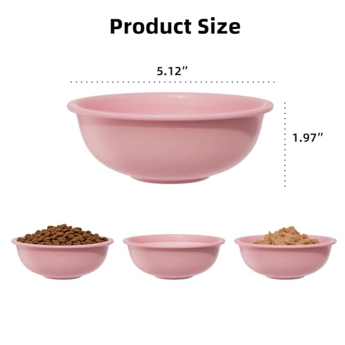 MS!MAKE SURE Spring Roll Single Cat Bowls Pink - color: SRSB-Pink