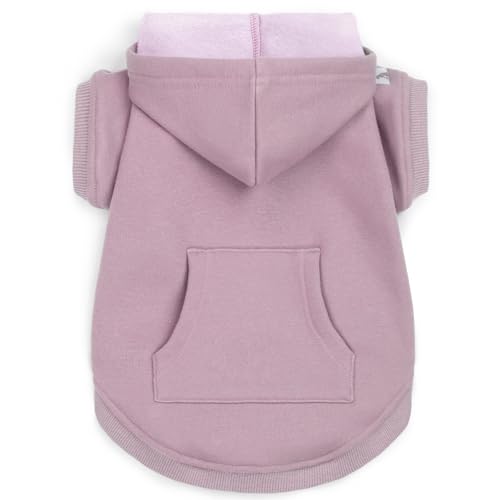 Dog Hoodie & Cat Sweater, Warm Fleece Hooded Sweatshirt with Pocket for Small to Large Pets, Cozy Winter Outfit, Purple, S - color: Purple, size: S-(2~7lb) | Chest(~13")