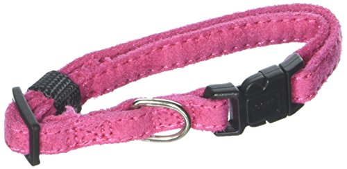 Dogline 3/8 x 7 to 11" Comfort Microfiber Soft Padded Pet Puppy Dog Collar, X-Small, Pink - color: Pink, size: W 3/8" L 7"-11"