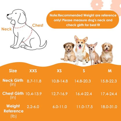 SlowTon Small Dog Harness - No Pull Dog Harness and Leash Set, Soft Mesh Lightweight Puppy Vest Harnesses, Adjustable Pet Harnesses for XXS XS Small Medium Easy Walk Hiking (Black, XS) - color: 3.Black Daisy, size: X-Small