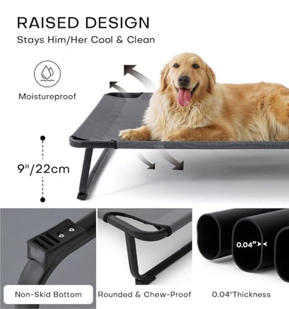 Made4Pets Elevated Outdoor Dog Bed for Extral Large Dogs 49"x32", Dog Crate Pad Bed for Large Dogs 41"x29", Outdoor & Indoor Use