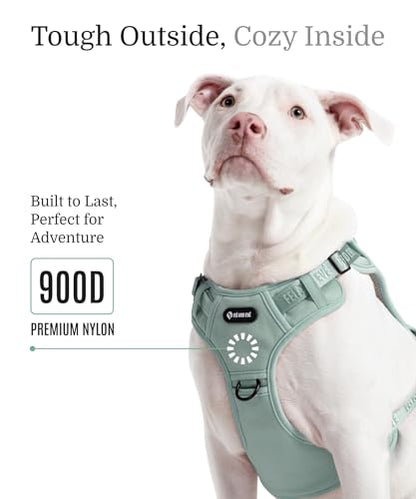 2026 New Edition, Fei & Eve MagEase Dog Harness - Instant Magnetic Buckle | 3-Point No-Pull Control | Heavy-Duty 900D Nylon | Dual Safety Handles | Breathable Mesh | Adjustable Fit | X-Large,Green - color: Glacier Green, size: XL